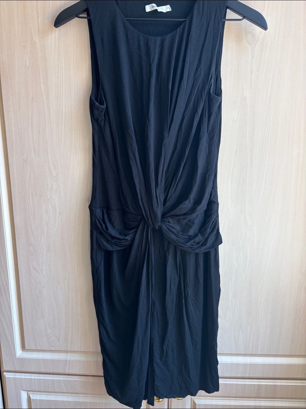 Bailey 44 Black Midi Dress with pleating like new. No tags